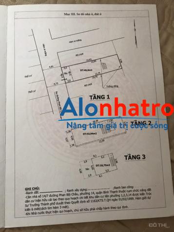 Cho thuê nhà (nguyên căn) 14/7 Phan Bội Châu, Phường 14, Quận Bình Thạnh