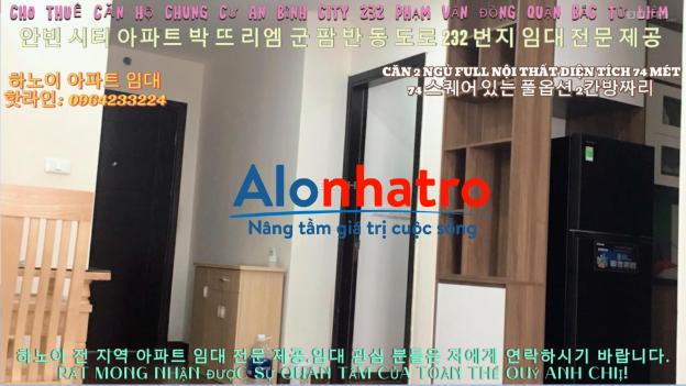 (Chung Cư An Bình City 232 Phạm Văn Đồng) Cho Thuê Căn 2 Ngủ Full Nội Thất Cao Cấp