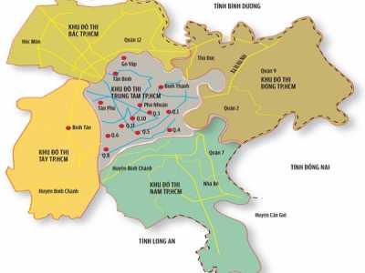 Xem Bản Đồ Các Quận Huyện TPHCM Mới Nhất