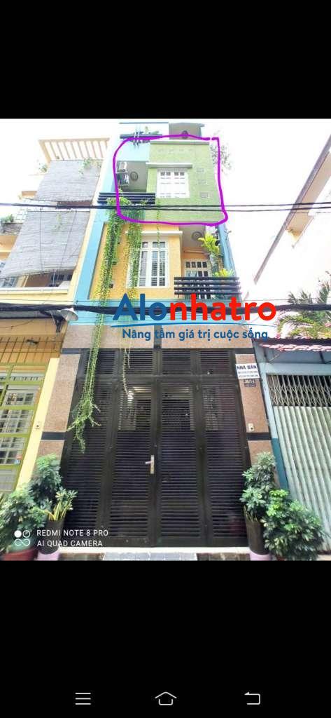 36/14 Cù Lao cho thuê phòng 20m2 mặt tiền lầu 2. Có máy lạnh, ban công, và cửa sổ. Giá 3,5 triệu/tháng