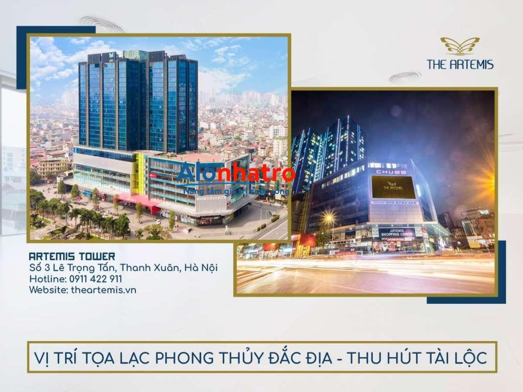 Chính chủ tòa nhà Artemis cho thuê văn phòng quận Thanh Xuân đẹp LH 0911422911